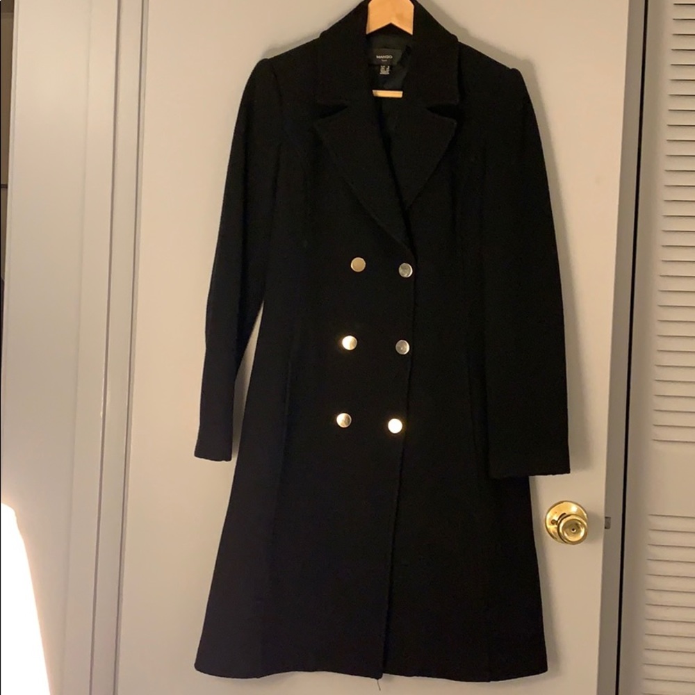 Mango double breasted wool coat